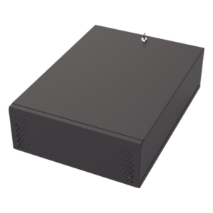 Gabinete Metálico para DVR/NVR / Acero Calibre 20 / 525x180x677 mm / Chapa con Llave / Compatible Ventilador 120 mm / Fijación Mesa o Escritorio
