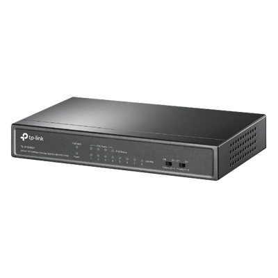Switch PoE No Administrable / 8 puertos 10/100 Mbps / 4 puertos PoE 802.3af / Presupuesto 41 W / Extensión PoE hasta 250 m / 0.56 x 0.32 x 0.09 pies