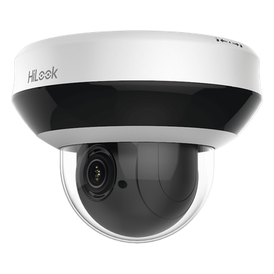Mini PTZ IP / 4 Megapixel / Zoom Óptico 4X / IR EXIR 20 m (65.6 ft) / WDR 120 dB / Audio Bidireccional / PoE / IK10 / IP66