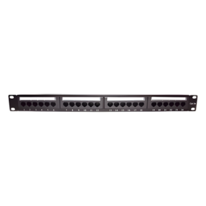 Panel de Parcheo de Impacto / 24 Puertos / Cat5e / 19 Pulgadas / 1U / 110 IDC / 24-26 AWG
