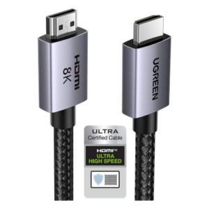 Cable HDMI 2.1 / 8K@60Hz / 48Gbps / 2m (6.56 pies) / HDR10+ / eARC / Aluminio / Nylon trenzado