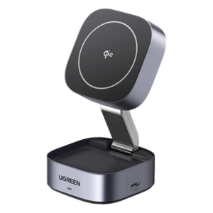 Cargador Inalámbrico 2 en 1 / Qi 2 15W / Base Auriculares 5W / Salida USB-C 5W / Potencia Total 25W / Protección Múltiple