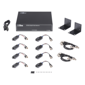 Transceptor Activo / 8 Canales / Video + PoC / UTP Cat 5e/6 / 150 m (492.1 ft) en 4K / 200 m (656.2 ft) en 5 MP / 36 Vcc a 12 Vcc / Rack 19"