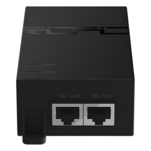 Inyector PoE / 56V / 1.08A / 60W / 2 Puertos Multi-Gigabit 10G / IEC C5 / Entrada 100-240V