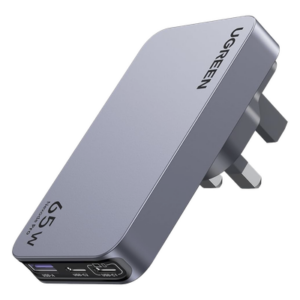 Cargador Rápido GaN / 65W / 3 Puertos / PD 3.0 / PPS / QC 4.0 / 100-240V