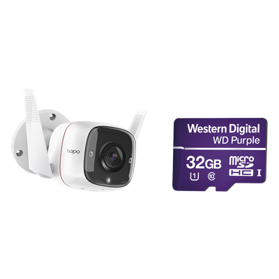 Kit de Cámara IP Wi-Fi / 2 Megapixel / Full HD 1080p / Audio Bidireccional / Detección de Movimiento / Micro SD 32 GB