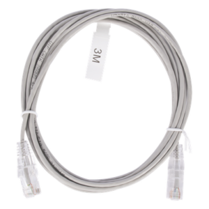 Cable de Parcheo Slim UTP Cat6 / 3 m (9.84 ft) / 28 AWG / Gris / 1 Gbps+