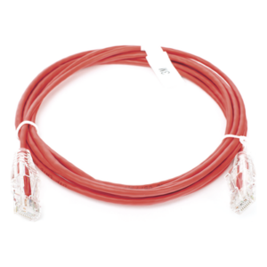 Cable de Parcheo Slim UTP Cat6 / 3 m (9.84 ft) / 28 AWG / Rojo / 1 Gbps