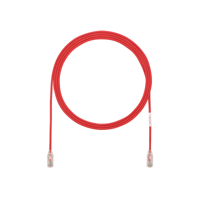 Cable de Parcheo UTP / Cat6 / 28AWG Diámetro Reducido / 0.5 m (1.64 ft) / RJ45 / Rojo