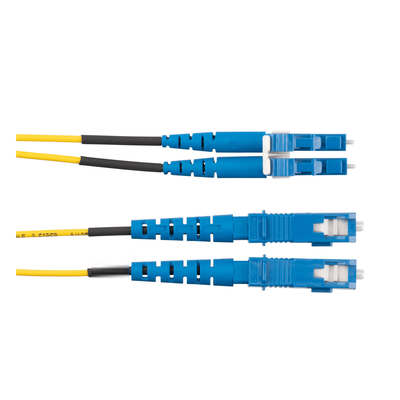 Jumper de Fibra Óptica / Monomodo OS2 9/125 / LC-SC Duplex / OFNR Riser / 15 m (49.21 pies) / Amarillo