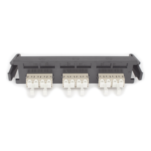 Placa Acopladora de Fibra Óptica / 12 Fibras Multimodo / Conectores LC Quad / Color Beige / Quick-Pack