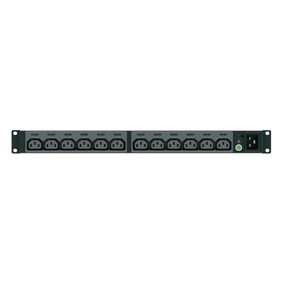 PDU Básico para Rack / 13 Contactos IEC C13 / 20 A / 220 Vca / Instalación Horizontal 1U / Cable 3 m (9.8 ft)
