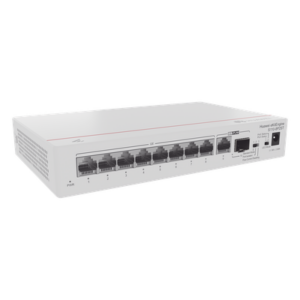 Switch Gigabit No Administrable PoE / 8 Puertos 10/100/1000 Mbps PoE+ / 1 Puerto RJ45 Uplink / 1 Puerto SFP Uplink / 124W / 20 Gbps