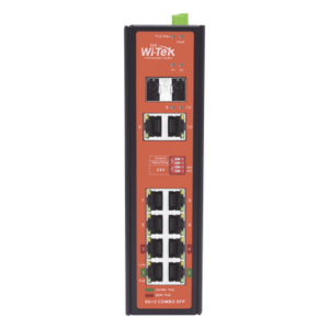 Switch PoE Industrial / 8 Puertos Gigabit + 2 SFP Combo / Extensión 250 m (820 ft) / PoE 300W / Protección 6 kV / -40°C a 80°C / Alimentación Dual 12-57 VCC