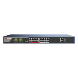 Switch PoE 250 Metros Larga Distancia / 16 Puertos 802.3at (30 W) 100 Mbps + 2 Puertos Gigabit + 2 Puertos SFP