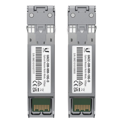 Módulo SFP+ / 10 Gbps / Multimodo / Alcance 300 m (984.3 ft) / LC Dúplex / 850 nm / Paquete de 2