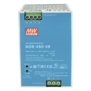 Fuente de Poder Industrial / 480W / 48 Vcc / 10A / Riel DIN / 100-240 Vca / 3.35 x 4.93 x 5.04 in