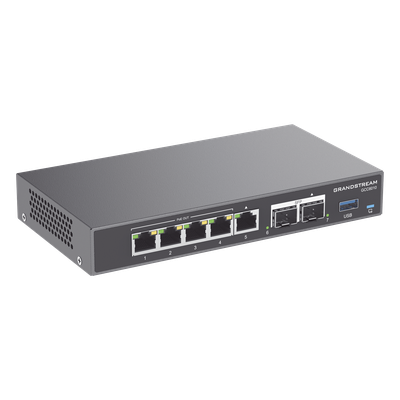 Router Firewall / IP PBX 24 Usuarios / Switch PoE 4 Puertos / SFP 2.5G / VPN 2.5 Gbps / 3x WAN Configurables