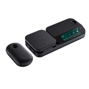 Auricular Bluetooth Mono / Cancelación de Ruido 4 Micrófonos / Autonomía 30 h / Pantalla Táctil 3" / Hub USB / Carga Inalámbrica Qi 15W