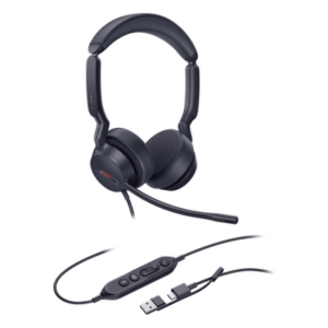 Auriculares USB con Cable / Cancelación de Ruido IA / Altavoz 35 mm / USB-C con Adaptador USB-A / Compatible Microsoft Teams
