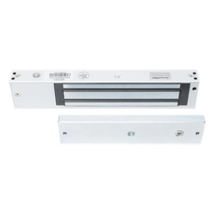Chapa Magnética Electromagnética / 280 kg (600 lbs) / 12/24 VCC / LED Ultra-brillante / Sensor NO/NC / Aluminio Anodizado