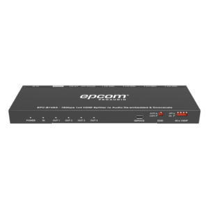 Splitter HDMI / 1x4 Salidas Simultáneas / 4K@60Hz 4:4:4 / HDMI 2.0b / Extractor de Audio Óptico y Analógico / Down Scaler 4K a 1080p / HDCP 2.2 / 18 Gbps