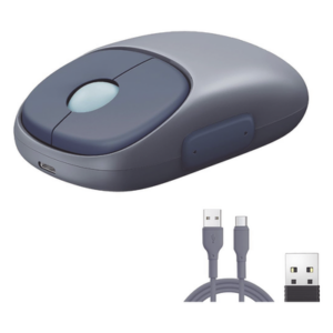 Mouse Inalámbrico / Bluetooth 5.0 y 2.4 GHz / 3 Dispositivos Simultáneos / 4 Niveles DPI hasta 4000 / Recargable USB-C / Alcance 10 m (32.8 ft) / 5 Botones
