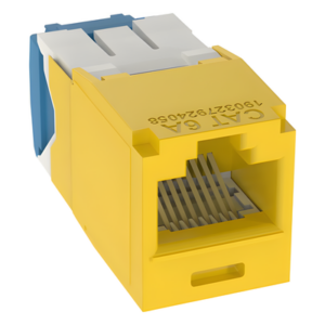 Conector Jack RJ45 / Categoría 6A / 8P8C / Terminación TG / Mini-Com / UTP / 22-26 AWG / Color Amarillo