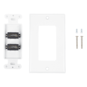 Placa de Pared / 2 Puertos HDMI Hembra a Hembra / 4K UHD / UL 94V-0 / 70 x 115mm / 2.75' x 4.52'
