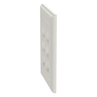 Placa de Pared Vertical / 6 Puertos Keystone / Blanco Mate / 2.75 x 4.5 pulg.