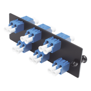 Placa Acopladora de Fibra Óptica / 12 Fibras LC Duplex / Monomodo OS1/OS2 / Zirconia Cerámica / Color Azul