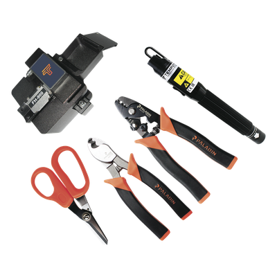 Kit de Herramientas para Fibra Óptica / Terminación de Conectores Prepulidos / Cleaver 2 Pasos 48,000 Cortes / Localizador VFL / Estuche Organizador