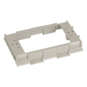 Soporte para Faceplates en Canaleta / Diseño de Dos Caras / PVC Rígido / UL94 V-0 / 69.6 x 15.24 x 110.7 mm / TIA/EIA y NEC Artículo 388