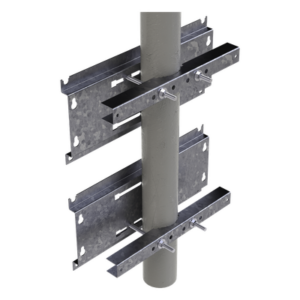 Herraje de Fijación para Gabinete / Compatible 16U y 24U / Acero Galvanizado / Pared, Poste o Torre