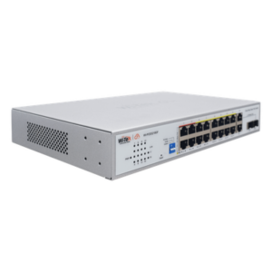 Switch PoE / 16 Puertos 10/100 Mbps PoE / 2 Uplink Gigabit / 1 Puerto SFP / Presupuesto PoE 250 W / Alcance 250 m (820.2 ft) / ONVIF