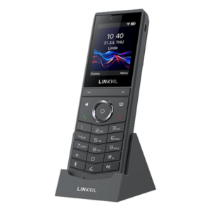 Teléfono IP Wi-Fi Portátil / Pantalla Color 2.4" 240x320 / Wi-Fi 6 Dual-Banda / Bluetooth 5.0 / Batería 3000mAh 13h Talk / Video H.264 4CIF / Resistencia Caídas 1.8 m (5.9 ft) / Conferencia 6 Vías / USB Type-C