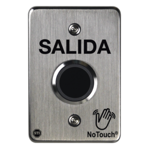 Botón de Salida NoTouch / IR Sin Contacto / Acero Inoxidable 304 / Tiempo Ajustable 0.5-20 s / Contacto Seco C / LED Bicolor