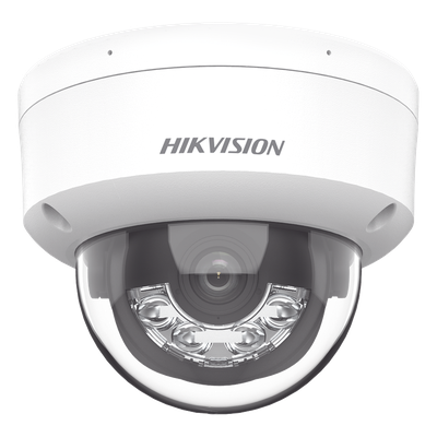 Cámara Domo IP / 2 Megapixel / Dual Light 30 m (98.4 ft) / Lente 2.8 mm / 103° FOV / IK08 / IP67 / PoE