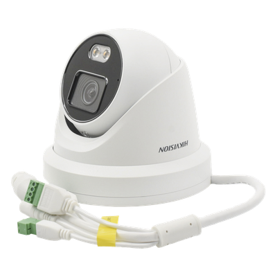 Cámara Turret IP / 4 Megapixel / Color 24/7 / Luz Blanca 40 m (131.2 ft) / Lente 4 mm / WDR 130 dB / IP67 / Audio Integrado