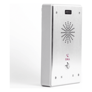 Intercomunicador IP / 2 Líneas SIP / 2 Relevadores / PoE 802.3af / Anti-Vandálico IP65 e IK10 / -40°C a 70°C