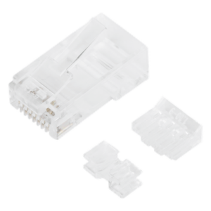 Plug RJ45 / Cat6A / 100 piezas / Chapado oro 30 micras / 10GBASE-T / TIA-568B.2
