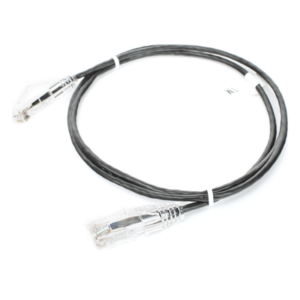 Cable de Parcheo Slim UTP Cat6 / 1 Metro (3.28 Pies) / 28 AWG / Negro / 1 Gbps+