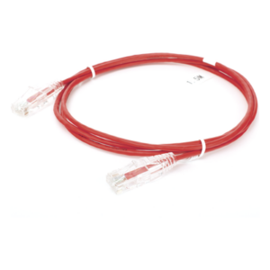 Cable de Parcheo Slim UTP / Cat6 / 1.5 m (4.92 ft) / 28 AWG / 1 Gbps / Rojo