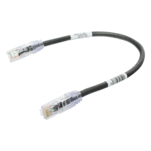Cable de Parcheo UTP Cat6 / 24 AWG / CM / 0.3 m (1 pie) / Color Negro