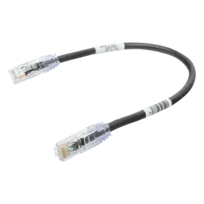 Cable de Parcheo UTP Cat6 / 24 AWG / CM / 0.3 m (1 pie) / Color Negro