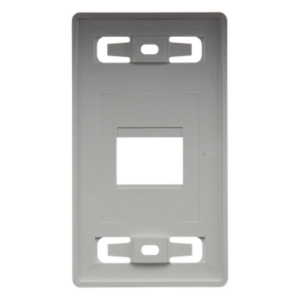 Placa de Pared Modular / 2 Salidas Single Gang / Termoplástico Blanco / MAX-Z-MAX-TERA