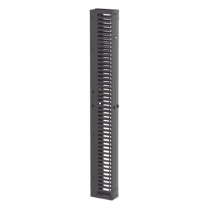 Organizador de Cables Vertical / Alta Densidad 45U / Ancho 6 in (152.4 mm) / Solo Frontal / Tapa de Acero / Rack Abierto EIA