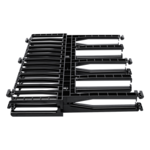 Organizador de Cables Horizontal / Alta Densidad / Doble Frontal y Posterior / Rack 19in / 1UR / Negro