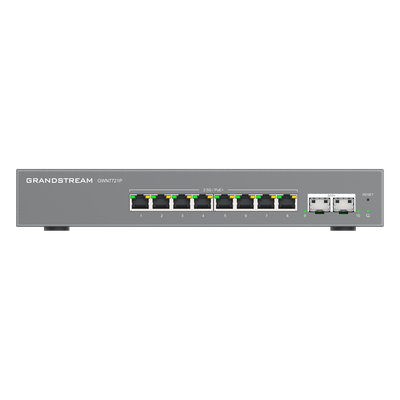 Switch L2 Lite Administrable de 10 Puertos / 8 Puertos Ethernet 2.5 Gbps / 2 Puertos SFP+ 10 Gbps / PoE+ 802.3af/at / VLAN 802.1Q / QoS / IGMP Snooping / Montaje Escritorio, Pared o Rack 19" (0.48 m)