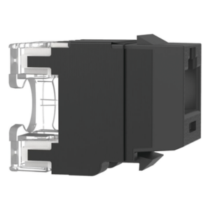 Conector Keystone / Cat 6A / 8P8C / UTP / 22-26 AWG / T568A/B / 50 μin Oro / Negro